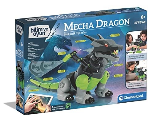 Clementoni 64326 Robotik Laboratuvarı, Mecha Dragon, Bilimsel Oyuncak, Multicolor