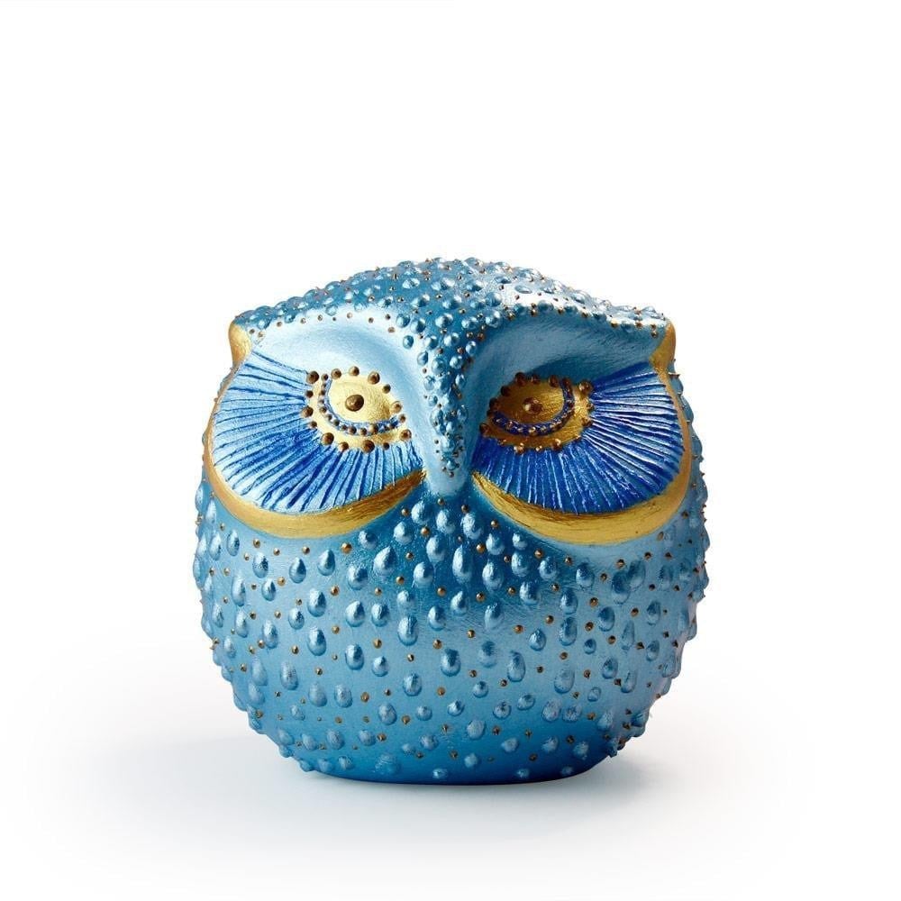 Coho Objet Coho Art Tılsımlı Baykuş El Yapımı Sanatsal Dekoratif Obje - Brilliant Blue