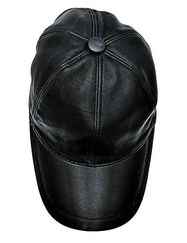 Comfort Hakiki Deri Siyah Beyzbol Şapka (siyah / 56-61)
