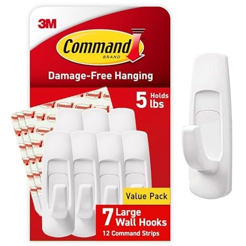 Command 7 kancal b y k kanca, 12 erit, hasarlar serbest bir ekilde d zenler - Seçenekler: Large, 1 Hook