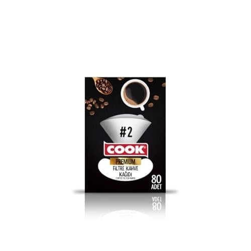 Cook Premium Filtre Kahve Kağıdı, Ebat 2, 80 Adet