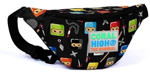 Coral High Kids Bel Çantası Ninja Desenli Siyah Erkek Çocuk 22581