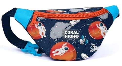 Coral High Lacivert Mavi Astronot Baskılı Erkek Çocuk Bel Çantası