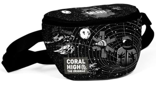 Coral High Siyah Galaxy Baskılı Erkek Çocuk Bel Çantası
