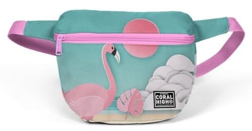 Coral High Yeşil Flamingolu Bel Çantası 22591