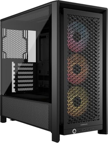 CORSAIR Frame 4000D RS ARGB Modüler Mid-Tower ATX PC Kasası – Yüksek Hava Akışı, 3X Önceden Takılmış RS ARGB Fanlar, InfiniRail™ Fan Montaj Sistemi, ASUS BTF, MSI Project Zero, Gigabyte Project