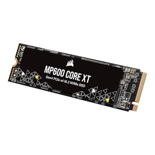 Corsair MP600 Core XT 1TB M.2 PCIe Gen4 NVMe SSD - 5900 MB/s'ye kadar - QLC NAND - M.2 2280 - PCIe 4.0 Dizüstü Bilgisayarlar ve Masaüstü Bilgisayarlar için - Siyah