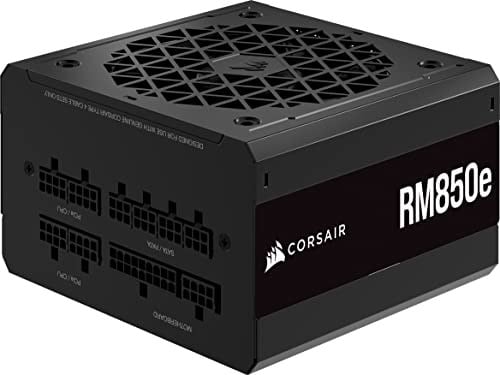 Corsair RM850e (2023) tam modüler, düşük gürültülü ATX güç kaynağı - 3.0 ve PCIe 5.0 uyumlu - 105°C kondansatörler - 80 Plus altın verimliliği - modern bekleme desteği - siyah