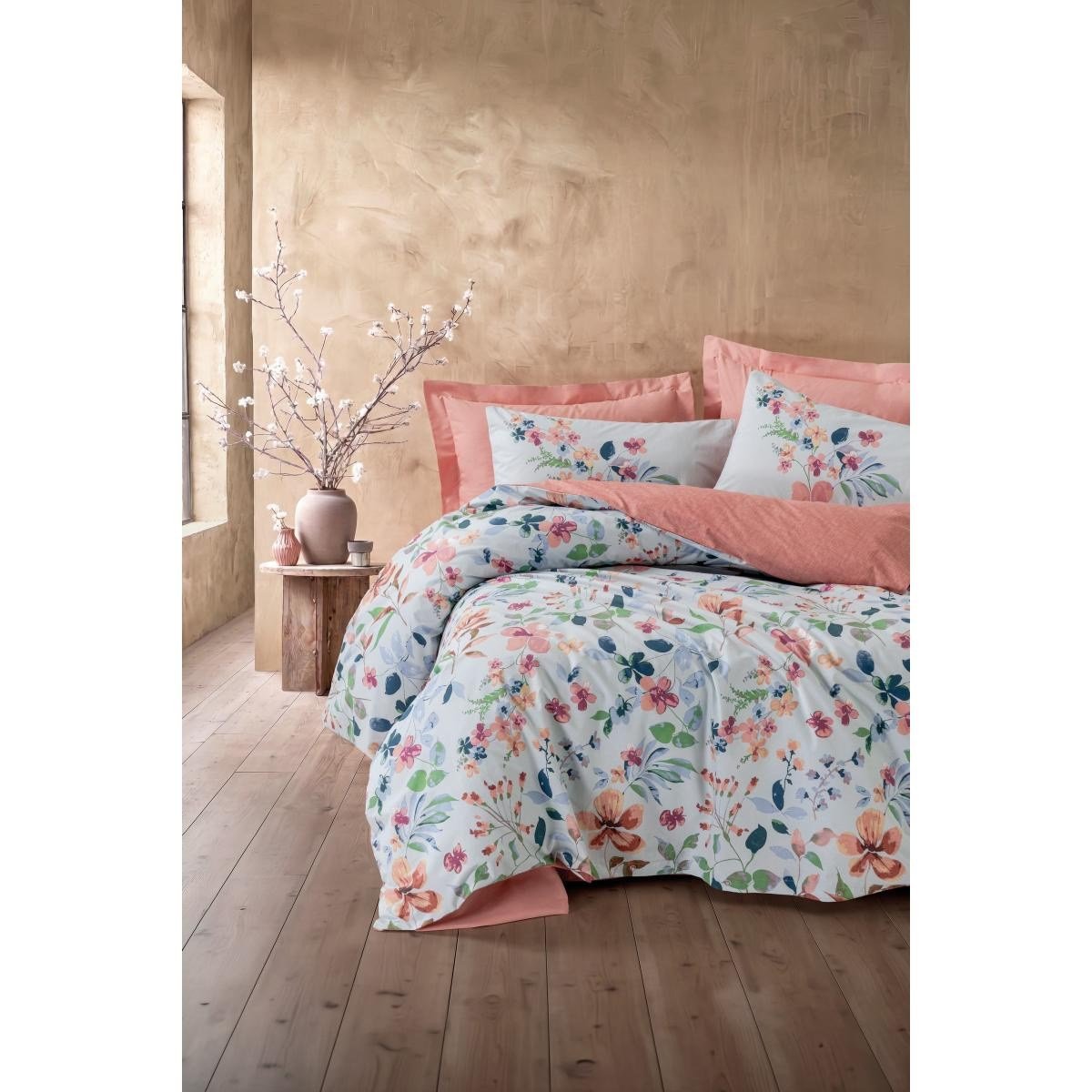 Cotton Box Çift Kişilik Nevresim Takımı Bluebell Somon