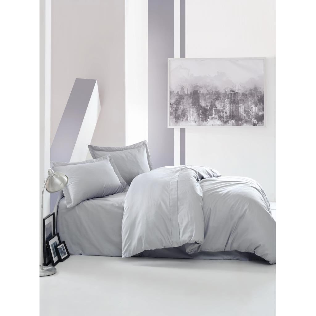 Cotton Box Elegant Saten Çift Kişilik Nevresim Takımı - Gri