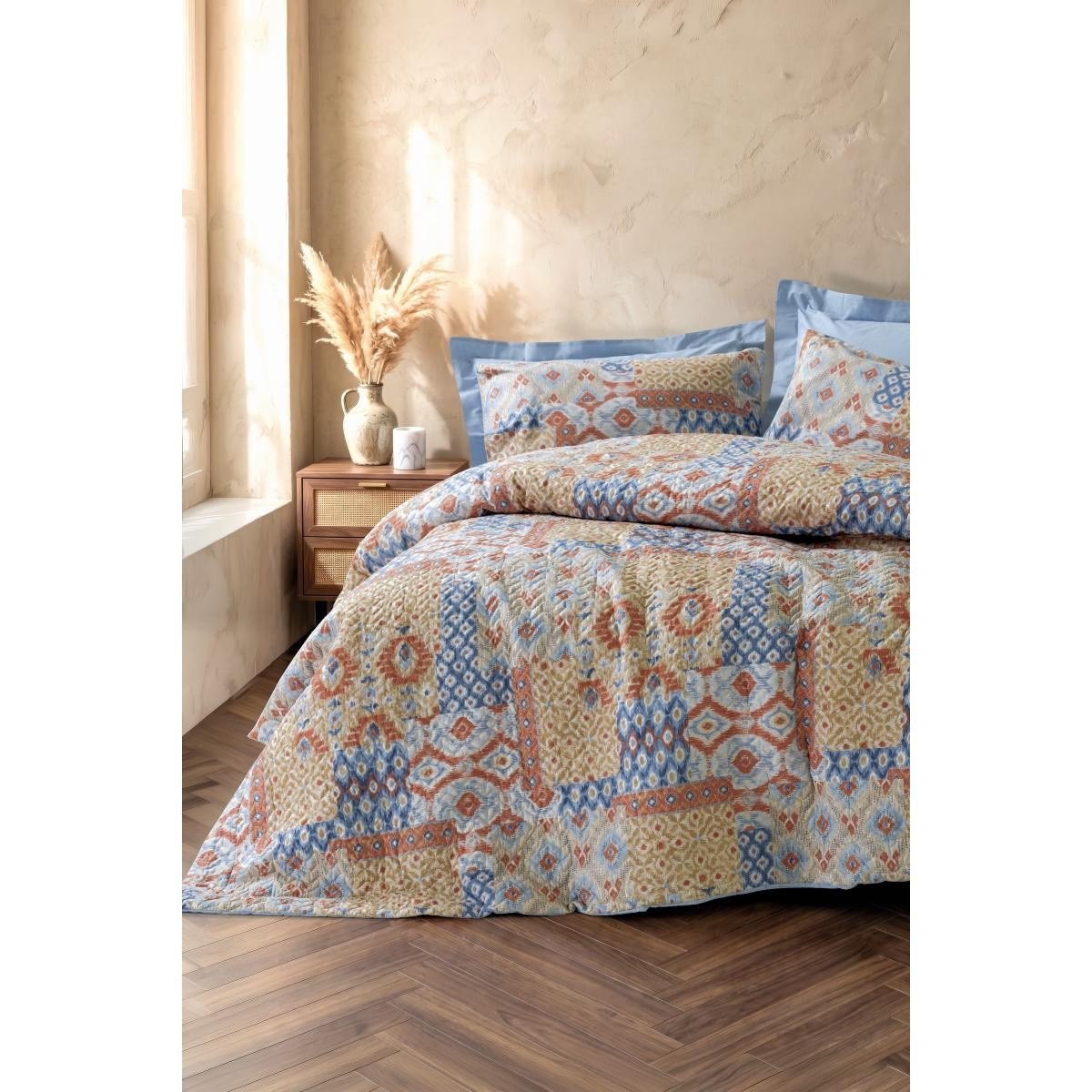 Cotton Box Ethnic Çift Kişilik Complete Set Artisan Mavi