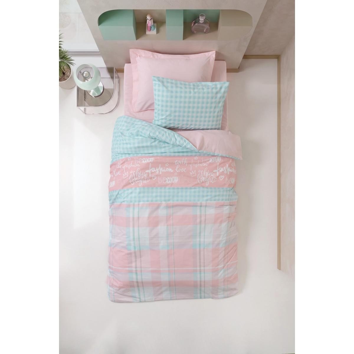 Cotton Box Genç Odası Tek Kişilik Nevresim Takımı Liora Pembe