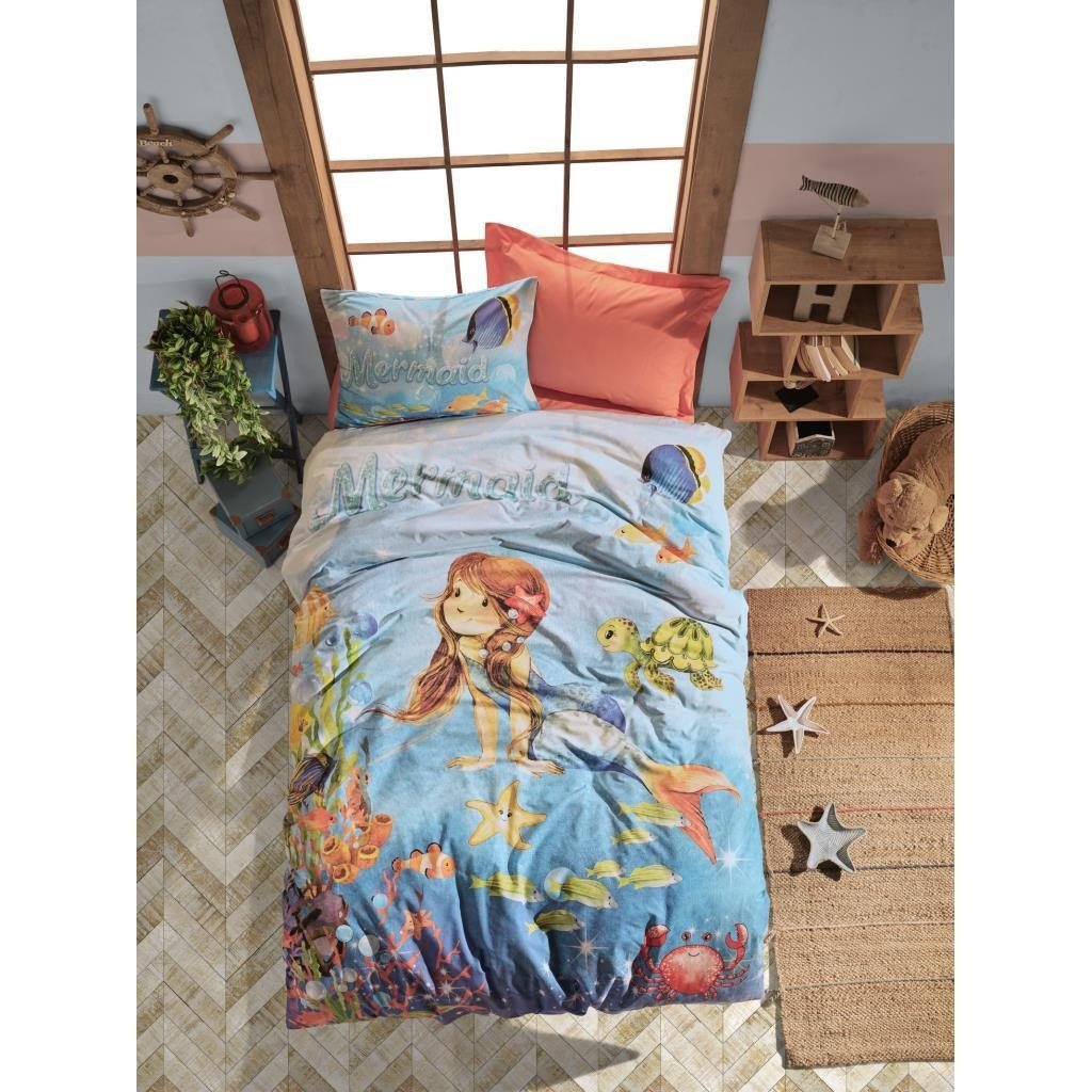 Cotton Box Junior Tek Kişilik Nevresim Takımı Mermaid Mercan