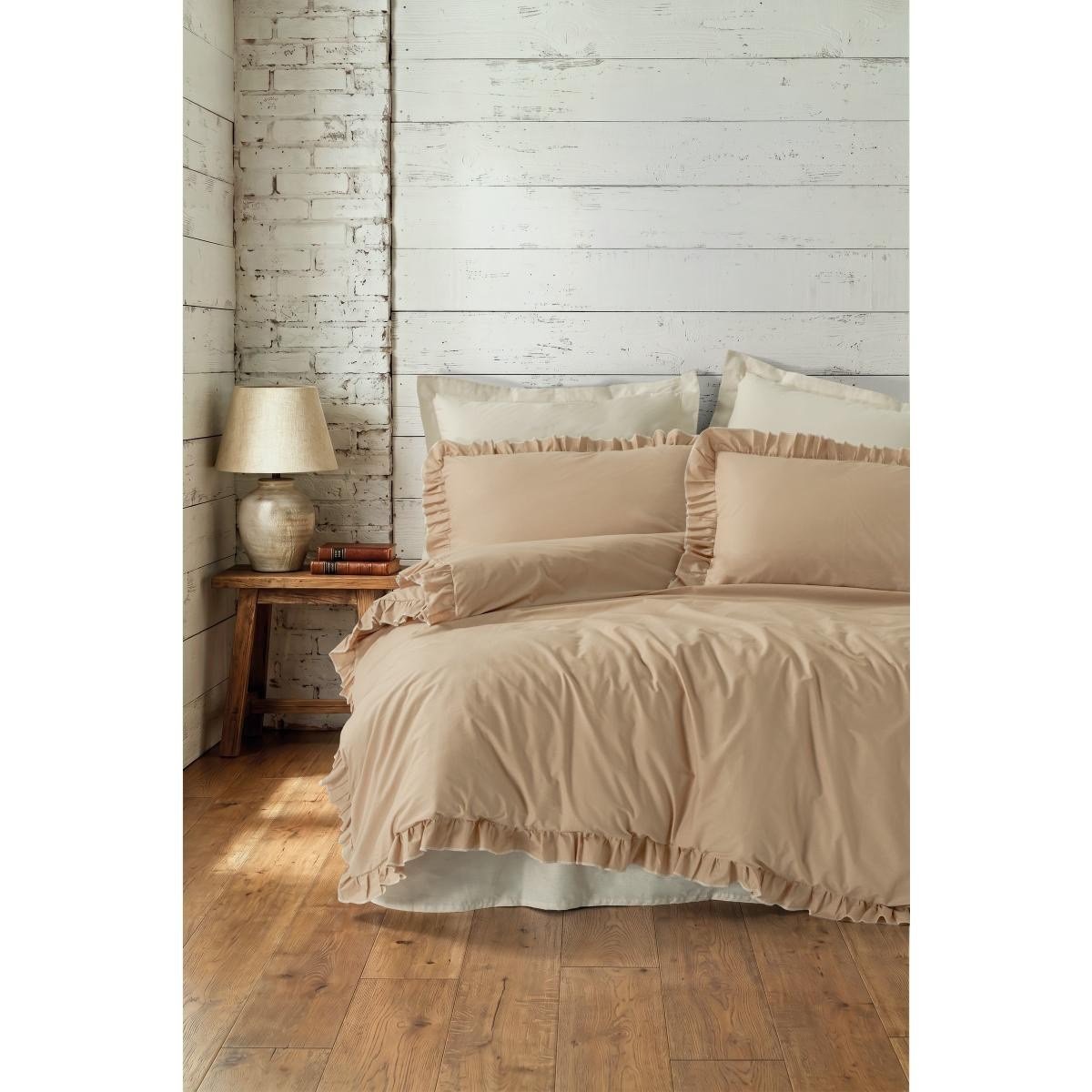 Cotton Box Maison Çift Kişilik Nevresim Takımı Lova Karamel-bej