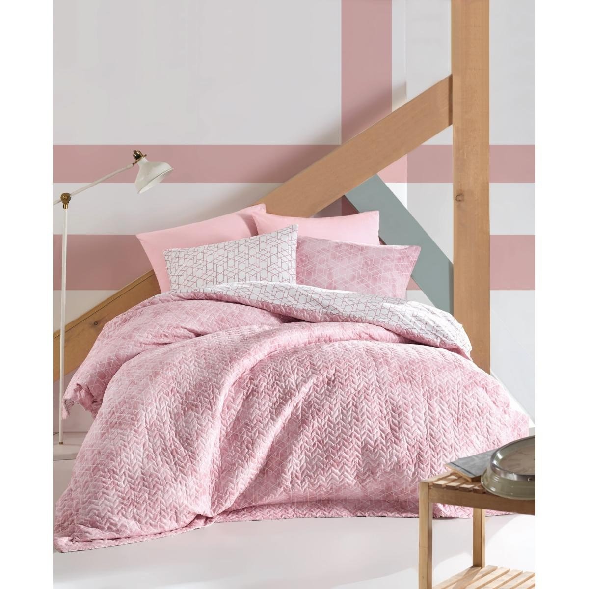 Cotton Box Minimal Çift Kişilik Complete Set Best Pembe
