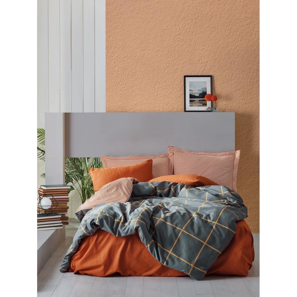 Cotton Box Modern Çift Kişilik Nevresim Takımı Stark Tarçın