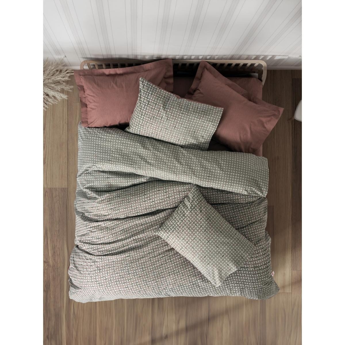 Cotton Box Petite Tek Kişilik Lastikli Çarşaflı Nevresim Takımı Mote Kiremit