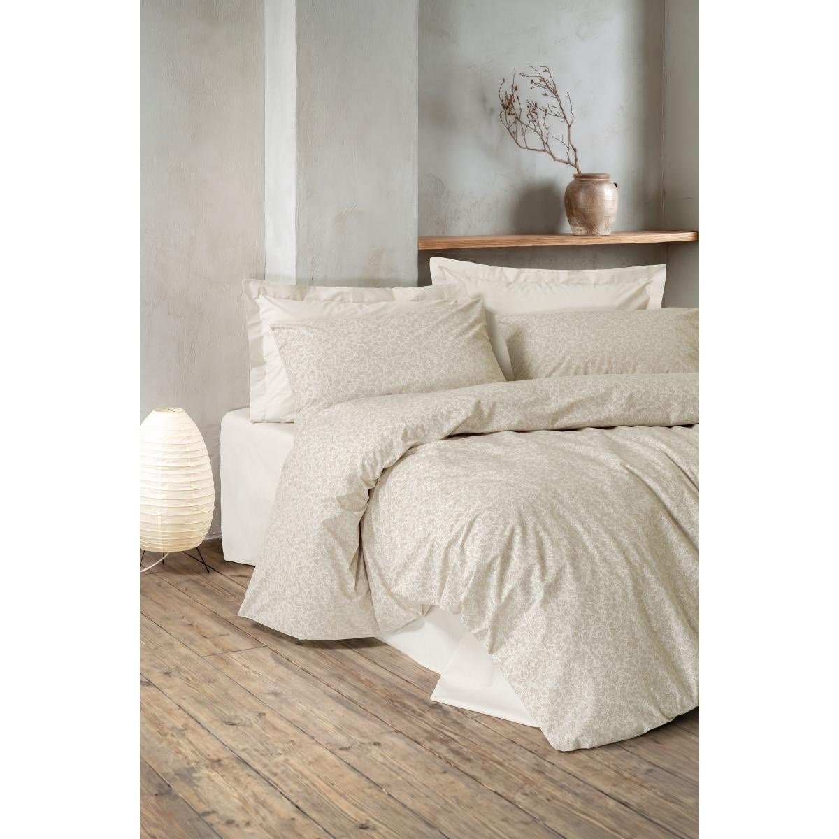 Cotton Box Petite Tek Kişilik Lastikli Çarşaflı Nevresim Takımı Milly Ekru