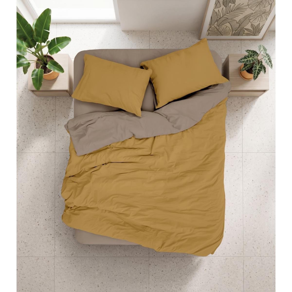 Cotton Box Plain Tek Kişilik Nevresim Takımı Amber-vizon
