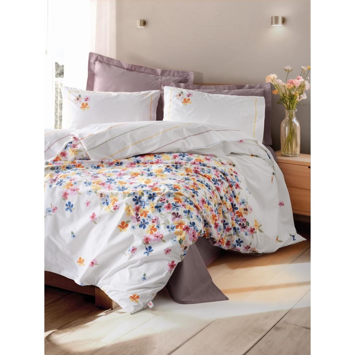 Cotton Box Tek Kişilik Nevresim Takımı Flurry Lila