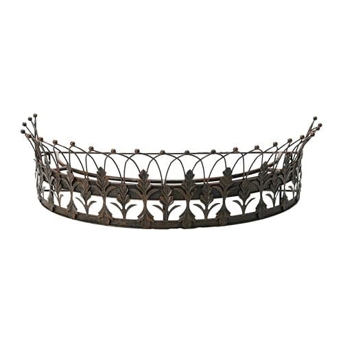 Creative CO-OP Rust metal Curtain Crown