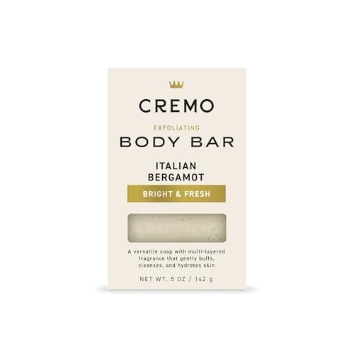 Cremo Erkekler için Peeling Vücut Çubuğu, İtalyan Bergamot Kokusu, Cildi Koruyan, Temizleyen ve Nemlendiren Çok Katmanlı Koku, 5 oz