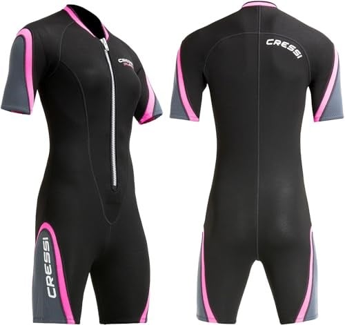 Cressi Playa Lady Shorty Wetsuit 2,5 mm Kısa Yüksek Streç Neopren Dalış Elbisesi 2,5 mm, Kadın