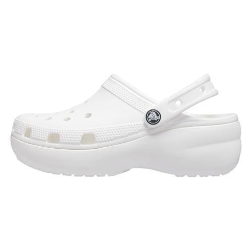 Crocs Kadın Classic Platform Clog W Terlik, White, 38-39 EU
