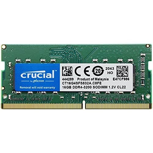 Crucial 16GB 260pin SODIMM DDR4 PC4-25600 NONECC