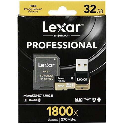 Crucial LSDMI32GCRBEU1800R Lexar Professional 1800 x microSDHC 32 GB LSDMI32GCRBEU1800R