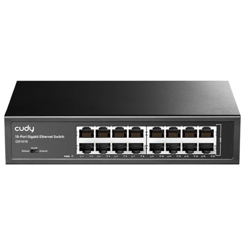 Cudy GS1016 10/100/1000Mbps 8KMAC 16 Port Gigabit Metal Rack Mount Switch