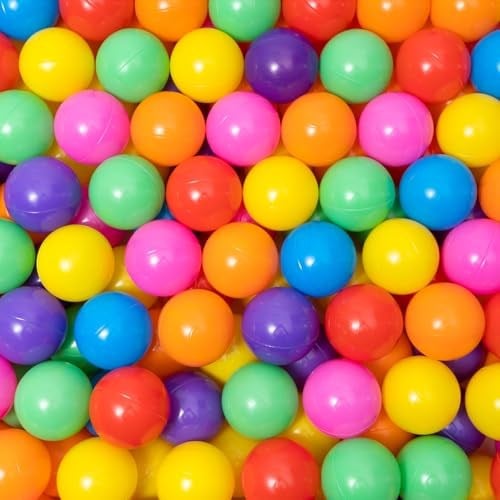 Çukur Topları - Ezilmeye Dayanıklı Plastik Çocuk Okyanus Makaron Topları, 2,15 İnç, Ftalat ve BPA İçermez