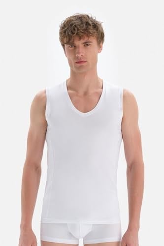 Dagi Erkek D5060 Compact Kolsuz V Yaka T-shirt, Örme - Bedenler: S, M, L, XL, XXL