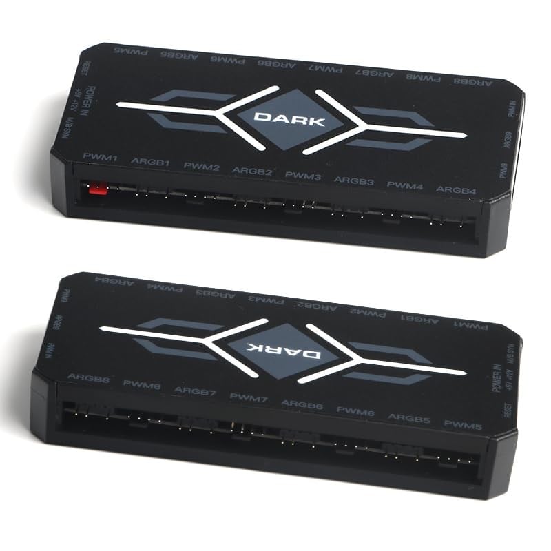 Dark ARGB Hub 6 Fan Takılabilir 3+3pin, Anakart Kontrollü, SATA Güç Bağlantı (DKCKHUBARGB)