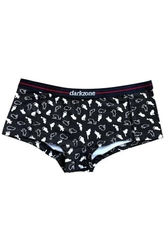 Darkzone Kadın Kedi Desenli Pamuk Boyshort Boxer-1