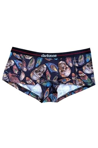 Darkzone Kadın Kurukafa Desenli Dijital Baskılı Pamuk Boyshort Boxer-1