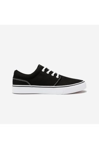 Decathlon Vulca 100 Kaykay/Longboard Ayakkabısı, Unisex, Siyah Beyaz, 39 Beden