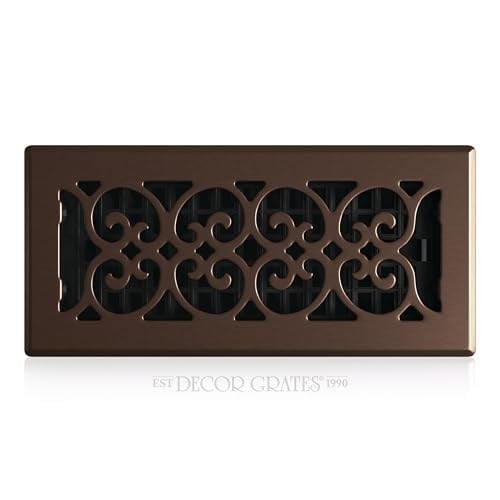 Decor Grates 4-inç 10 inç kaydırma Floor Register, Kahverengi, SPH410-RB