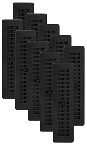 Decor Grates PL212-BLK-10 Panjurlu Plastik Zemin Kaydı, 6x30 cm, Siyah - Seçenekler: 2x12 Inches, 4x10 Inches