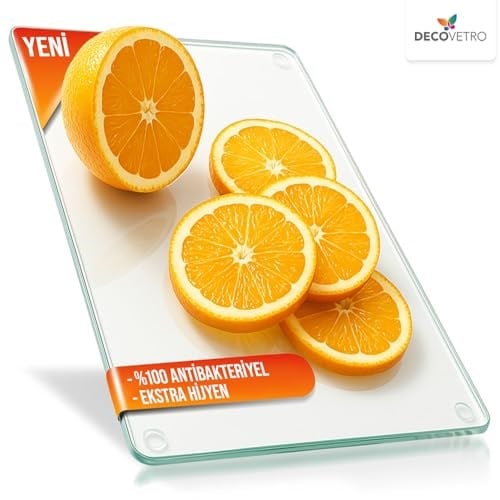 Decovetro Cam Kesme Tahtası Ve Sunum Tablası Natural Saydam 30 X 40 Cm
