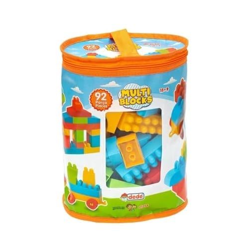 Dede Multi Blocks 92 Parça Eğitici Bloklar, Plastik, Çok Renkli, +1 Yaş için