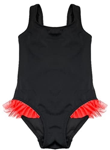 DEEP BEACH SİYAH KIRMIZI FIRFIR DETAYLI KIZ ÇOCUK MAYO DB200618CM SİYAH-KIRMIZI 6-7 Yaş