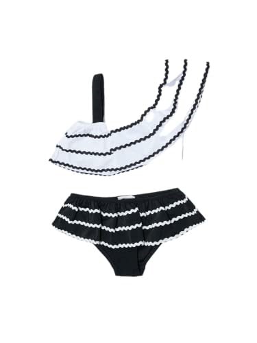 DEEP BEACH Sutaşı detaylı kız çocuk bikini takım SİYAH 4-5 Yaş