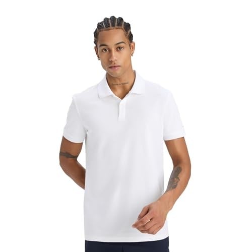 DeFacto DeFactoFit Slim Fit Dar Kesim Polo Yaka Sporcu Kısa Kollu Pike Tişört D9779AX25SP