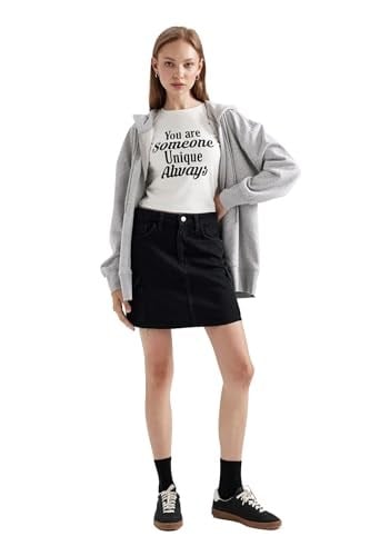 DeFacto Kadın Kargo Fit Jean Mini Etek