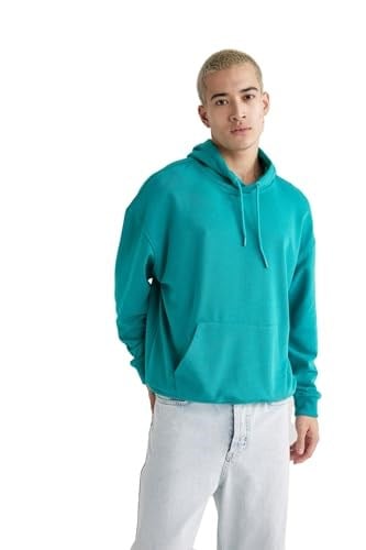 DeFacto Oversıze Kapüşonlu Sweatshirt B7849AXNS Erkek