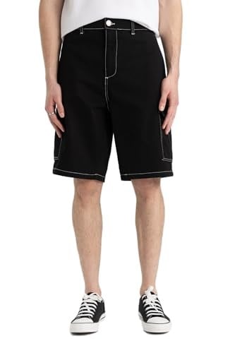 DeFacto%100 Pamuk Relax Fit Kargo Cepli Bermuda Şort