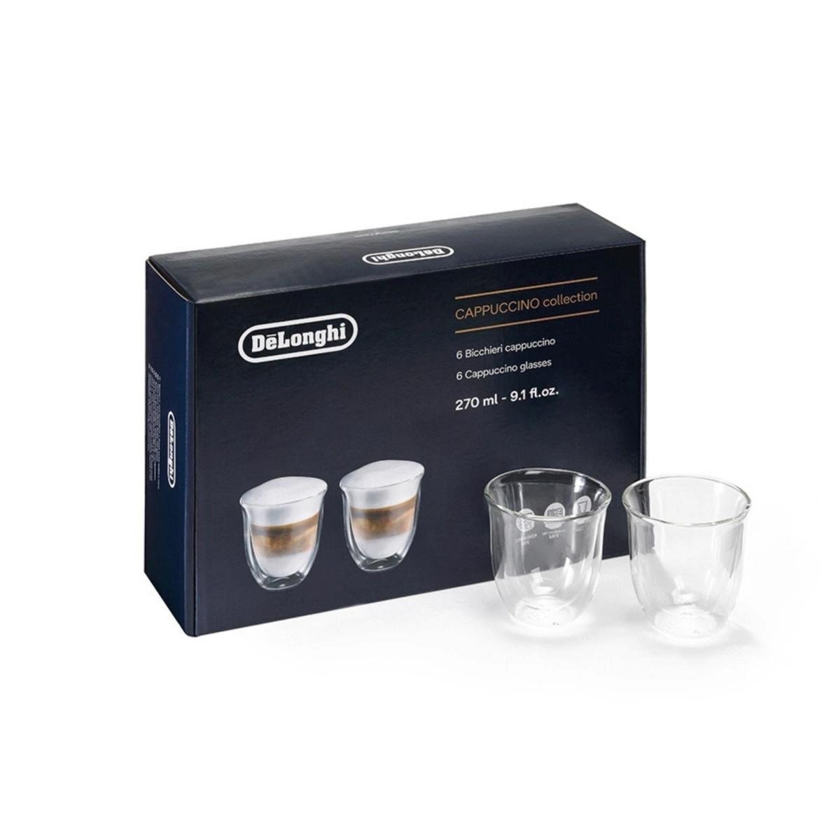 Delonghi Dlsc301 6'li Çift Cidarlı Cappuccino Bardak