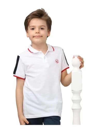 DEMOİSELLE ERKEK ÇOCUK POLO YAKA T-SHİRT beyaz 6 Yaş