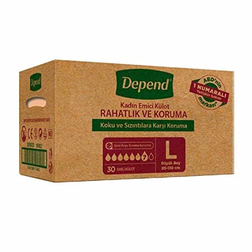 Depend Medikal Emici Külot Kadın Large 30'lu